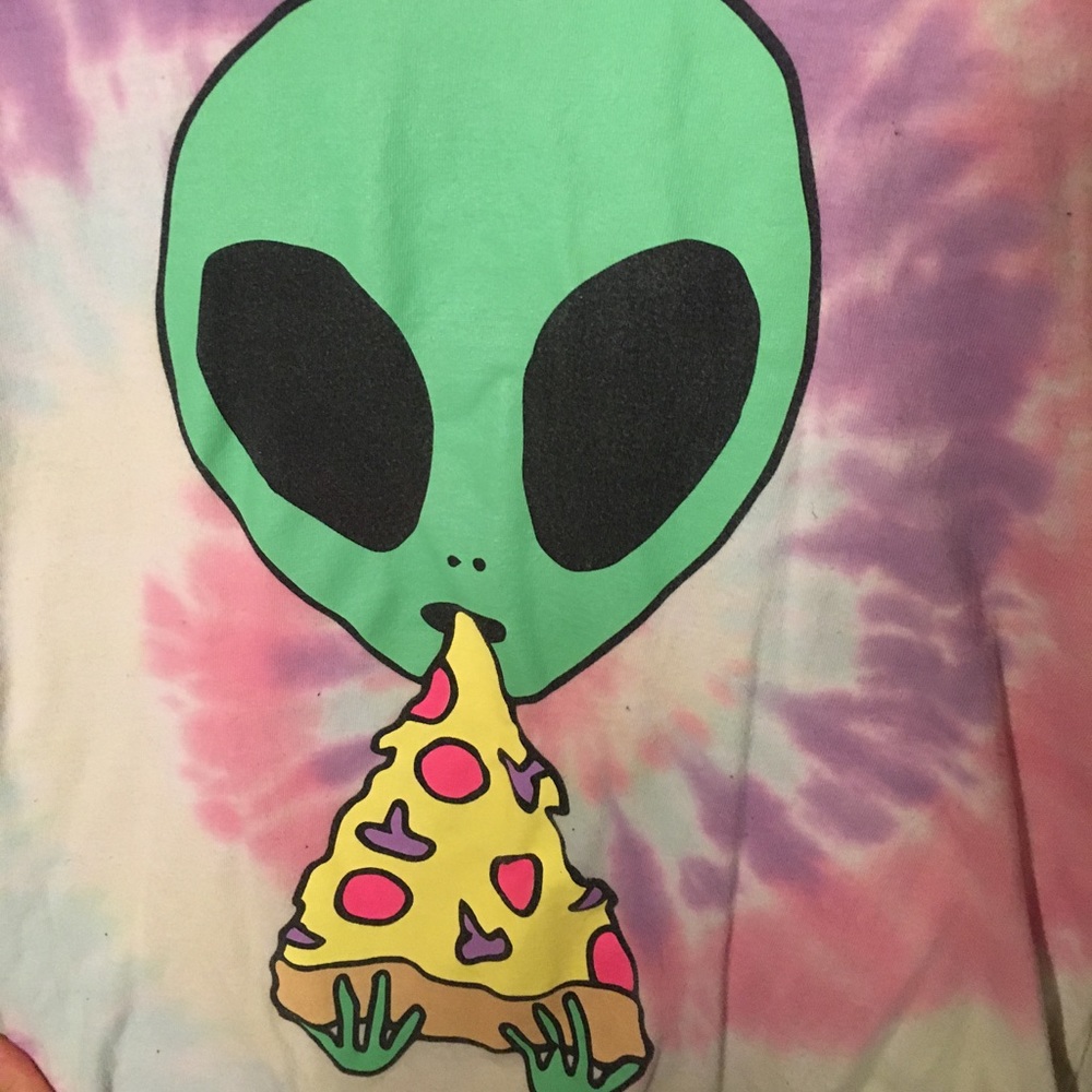 NWOT Tie-Dye Alien Cutoff